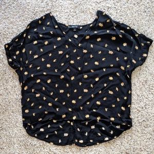 Madewell Floral Short Sleeve Blouse